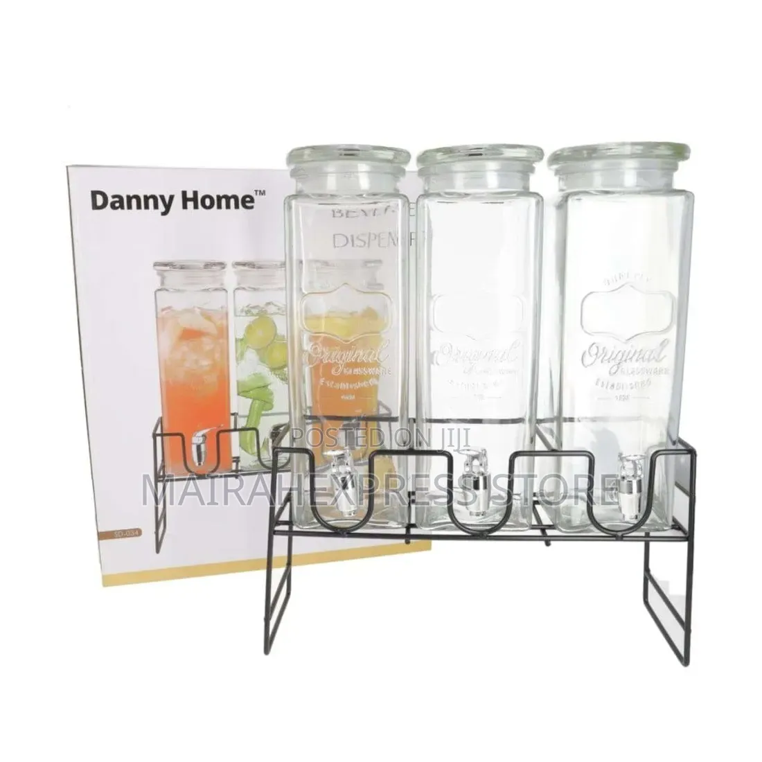 Thickened 3pcs and 2pcs Glass Juice Dispenser With Stand