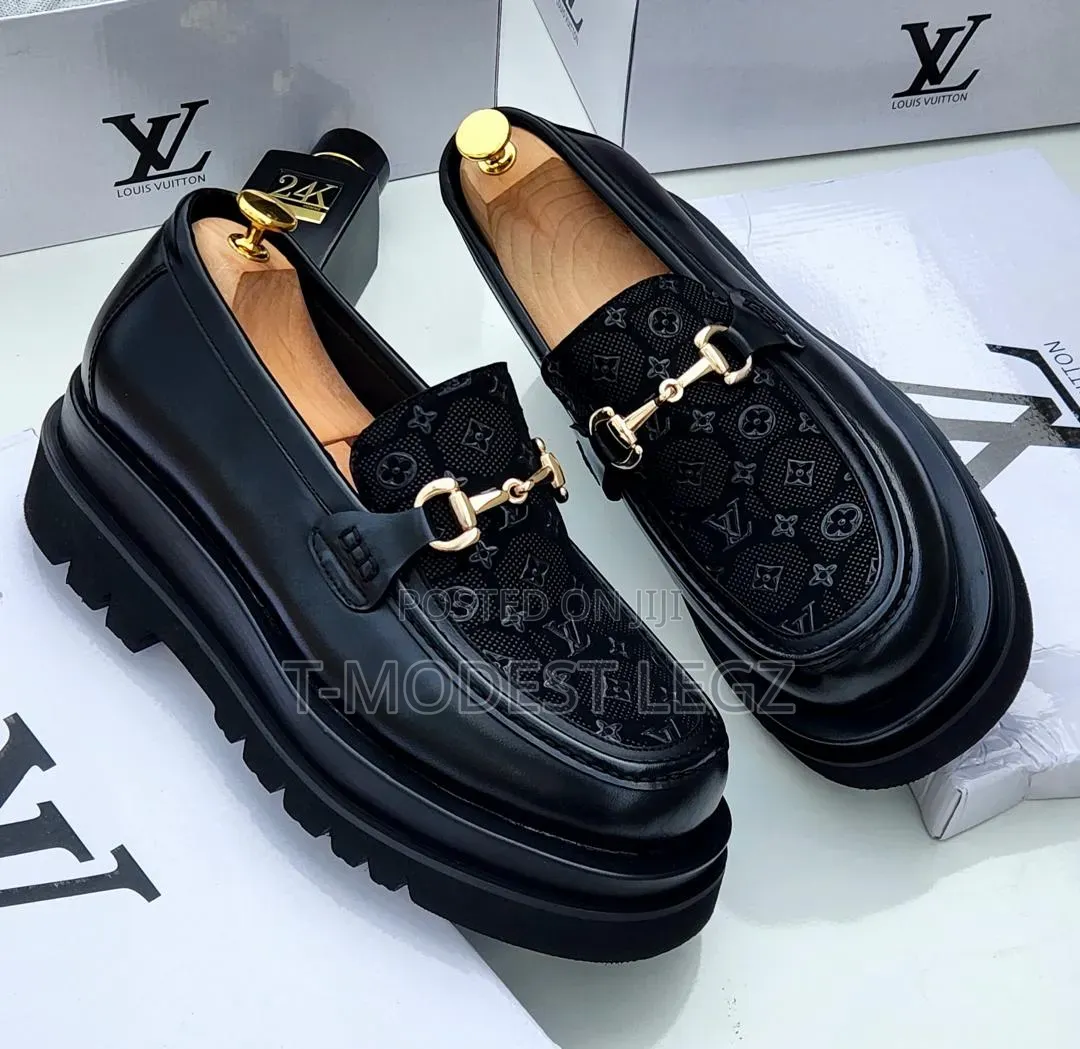Men's Luxury Designer Chunky Platform Loafers. Edgy/Glam Style