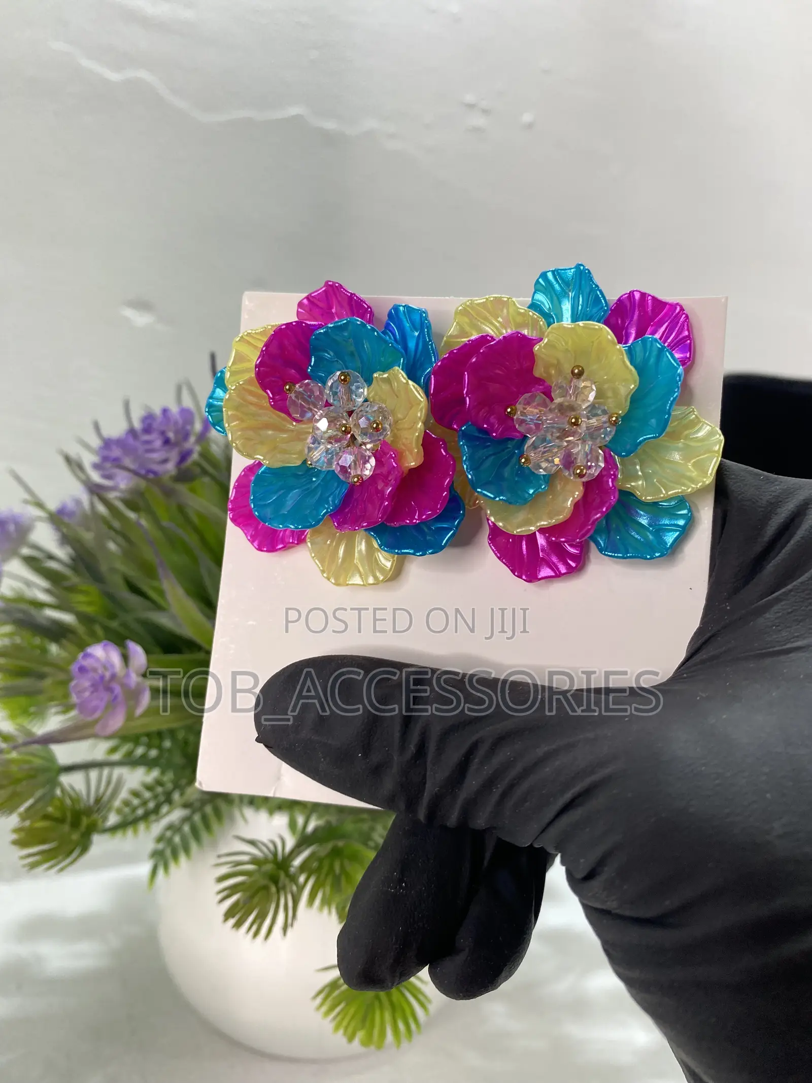 Women Flower Stud Earring