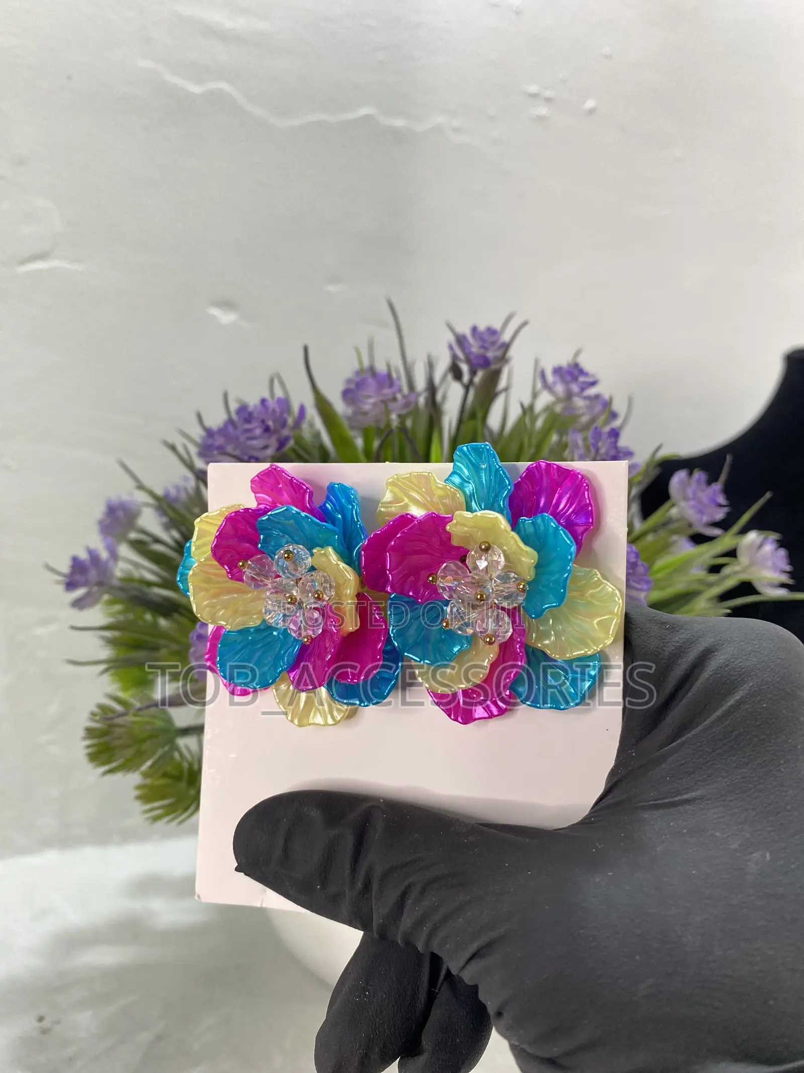 Women Flower Stud Earring