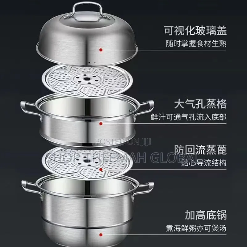 304 Stainless Steel Pot Steamers (3 Steps),
