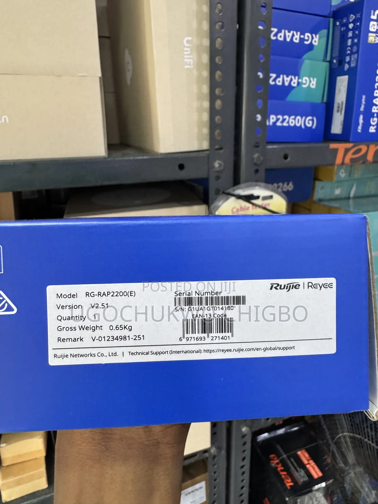 Ruijie Ac1300 Dualband Gigabit Access Point RG-RAP2200(E)