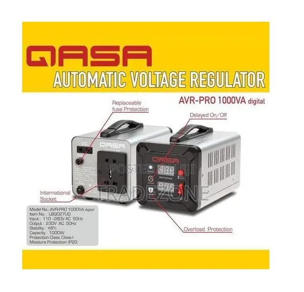 Qasa 1000w Avr-Pro 1000va Digital Stabilizer Avr