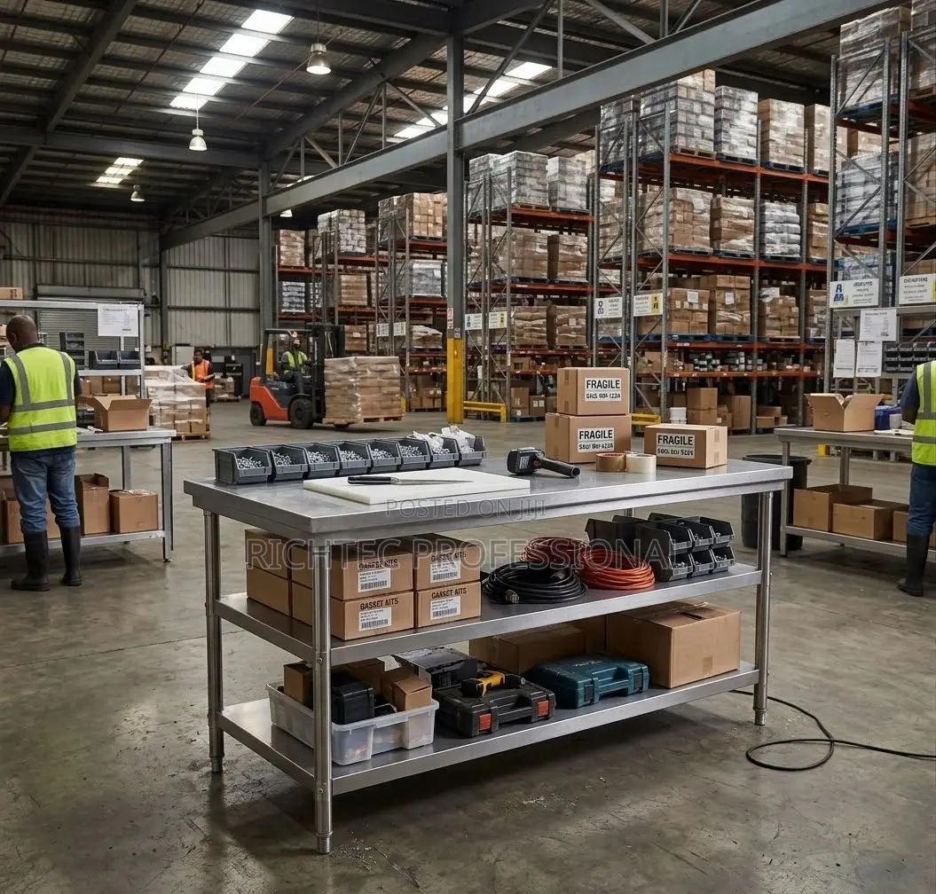 High Quality Heavy-Duty Stainless Steel 3-Tier Worktable
