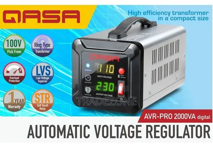 Qasa 2000W AVR-PRO 2000VA Digital Stabilizer