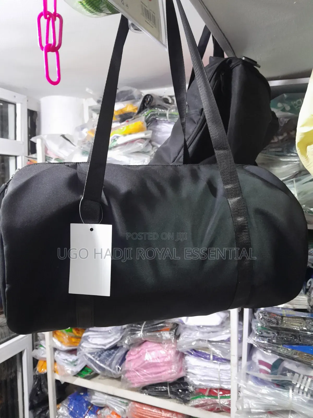 Portable Gym Therapy Black Sport Duffel Bag With Strap