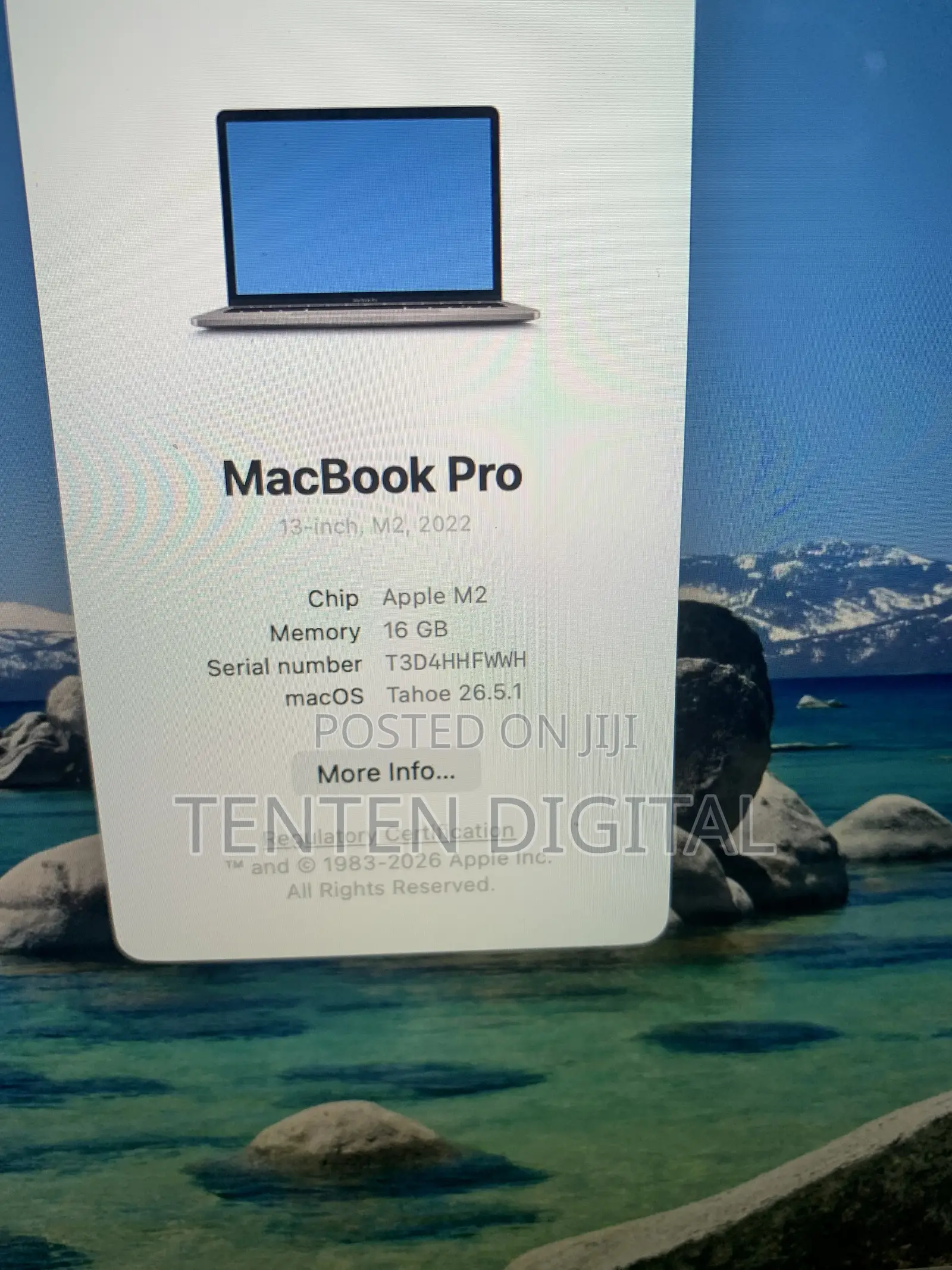 Laptop Apple MacBook Pro 2022 M2 16GB Apple M2 SSD 512GB