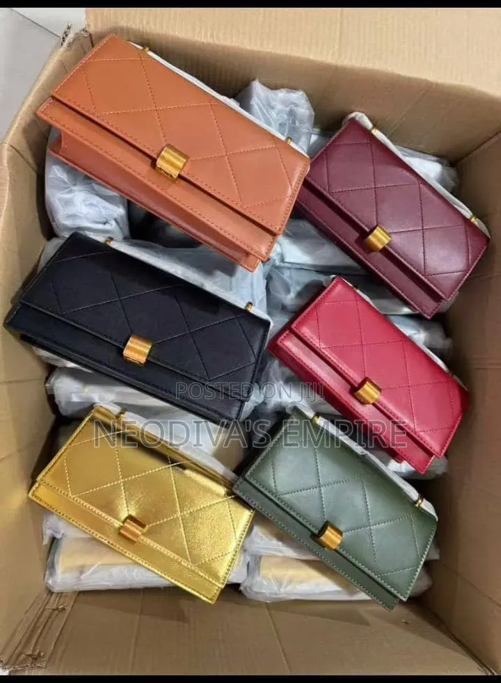 African Quality Vipex Gold Qualited Clasp HandBag