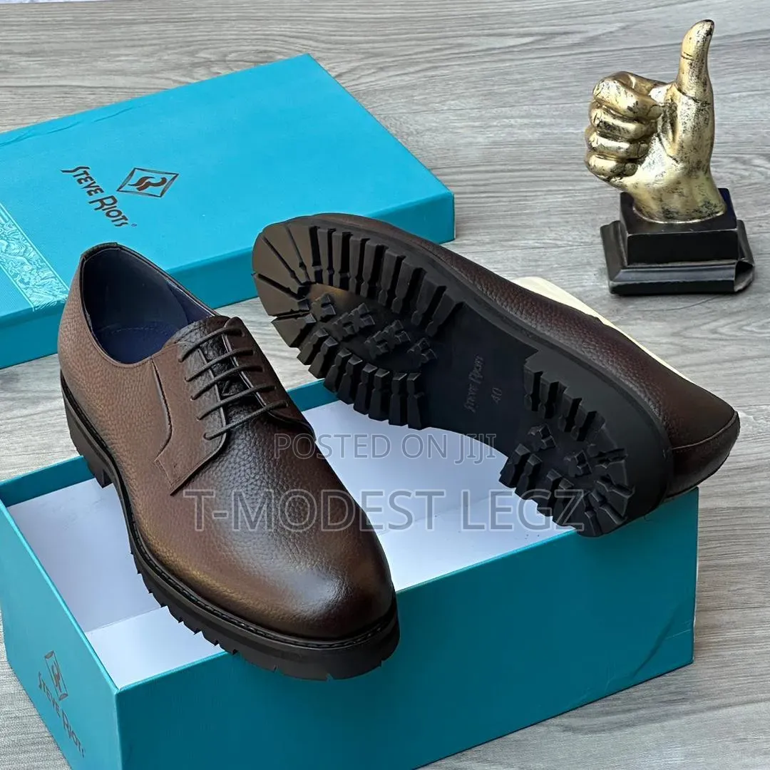 Men's Earth Strong Premium Leather Brogue Oxford Shoes With Red Sole