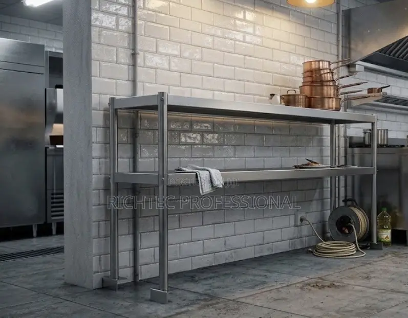 High Quality Heavy-Duty Commercial Kitchen 2-Tier Stainless Steel Rack