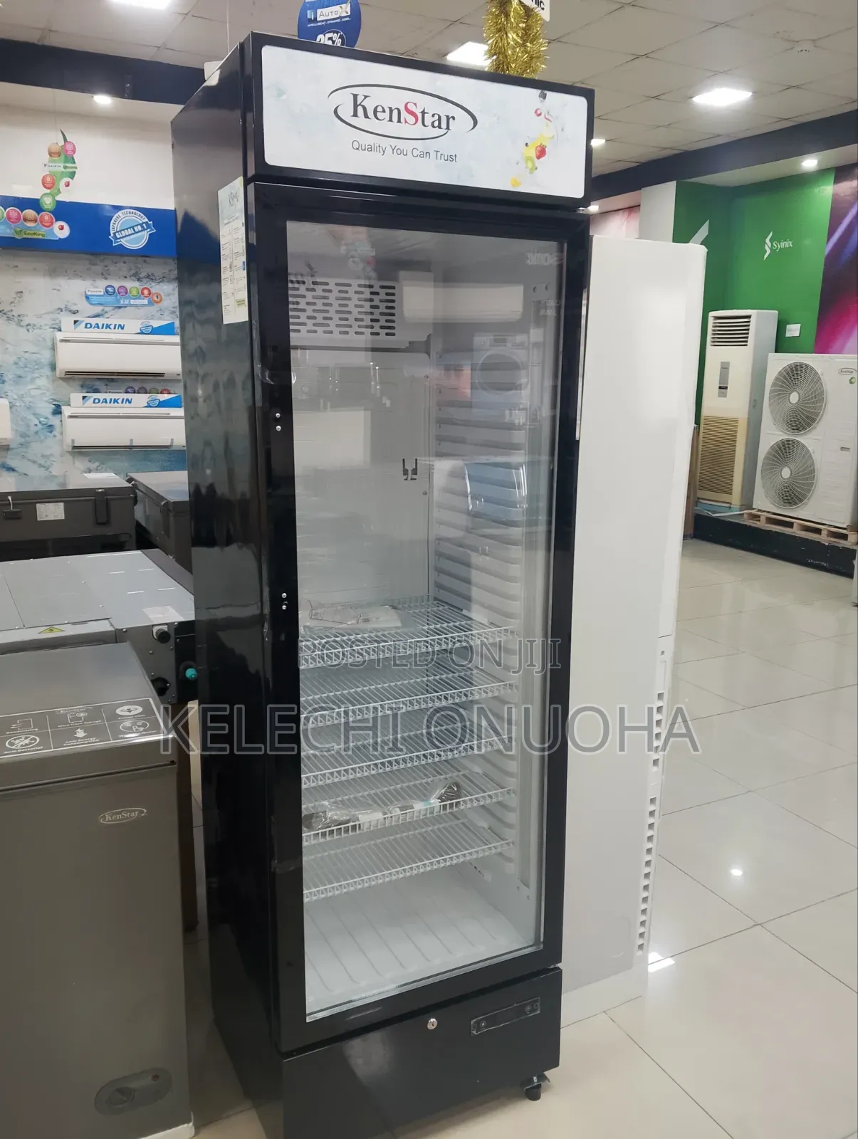 Kenstar Black Show Glass Bottle Chiller