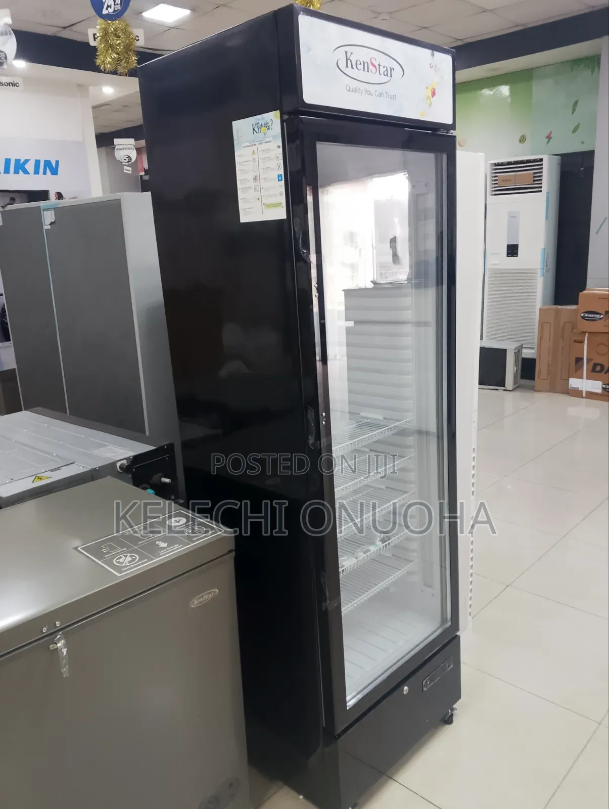 Kenstar Black Show Glass Bottle Chiller