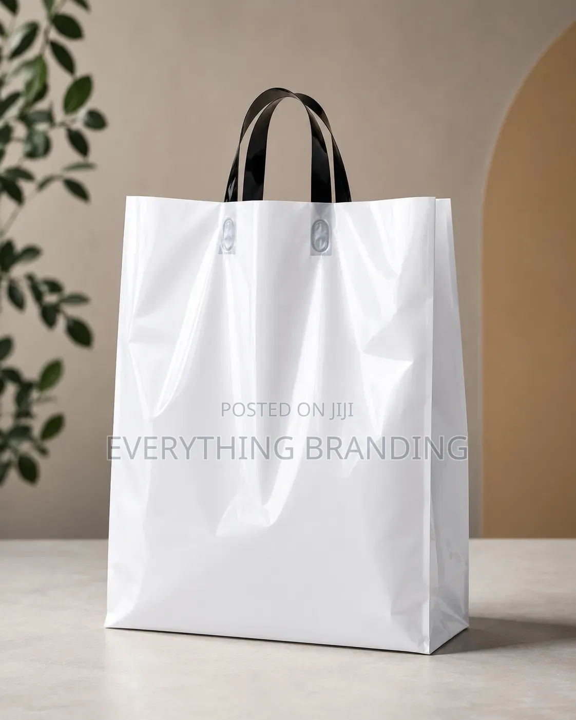 Plain Loop Handle Nylon Bags Medium 14x18in for Retail Shops Nigeria