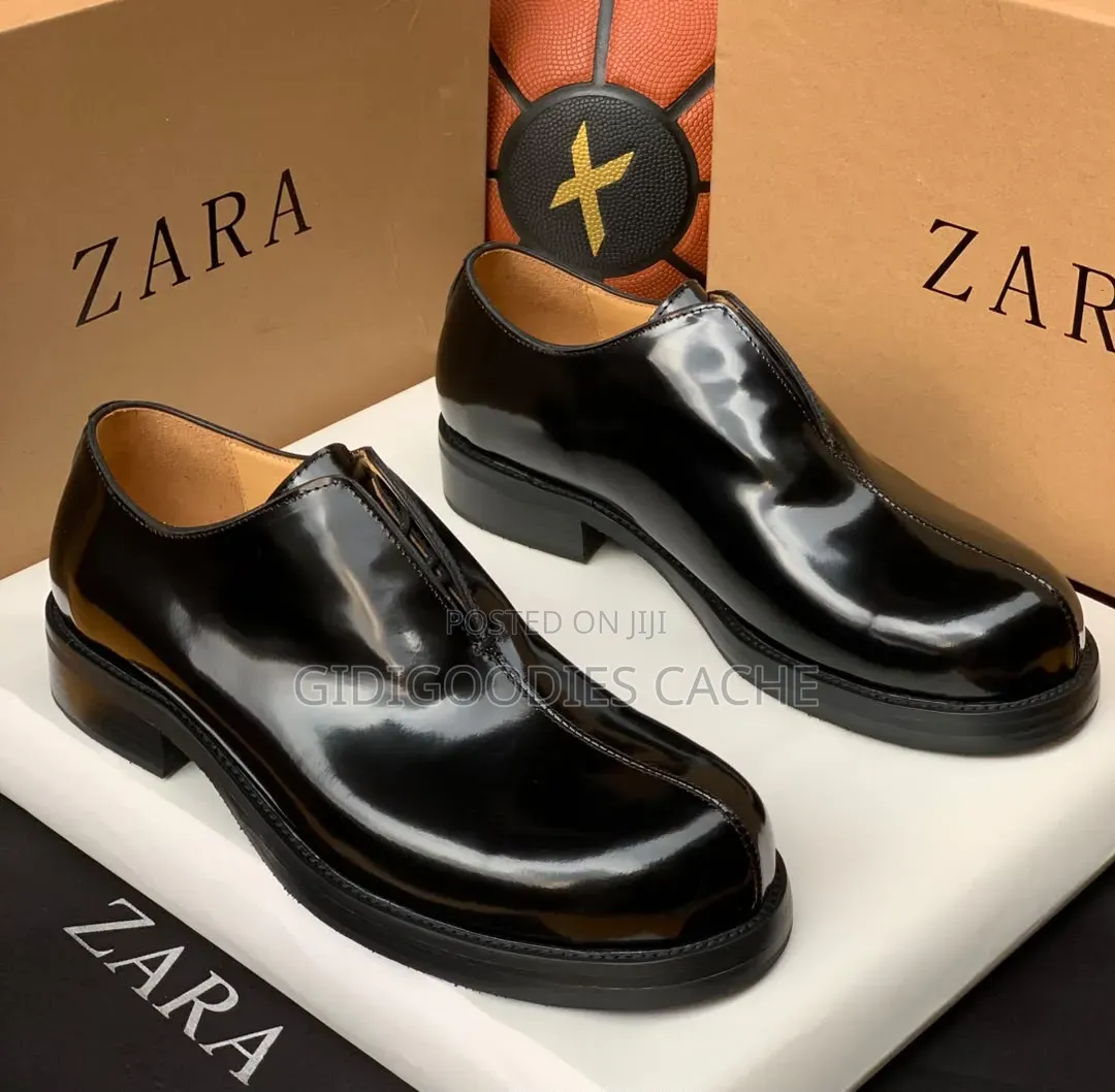 ZARA High-Shine Patent Slip-on Formal Shoes