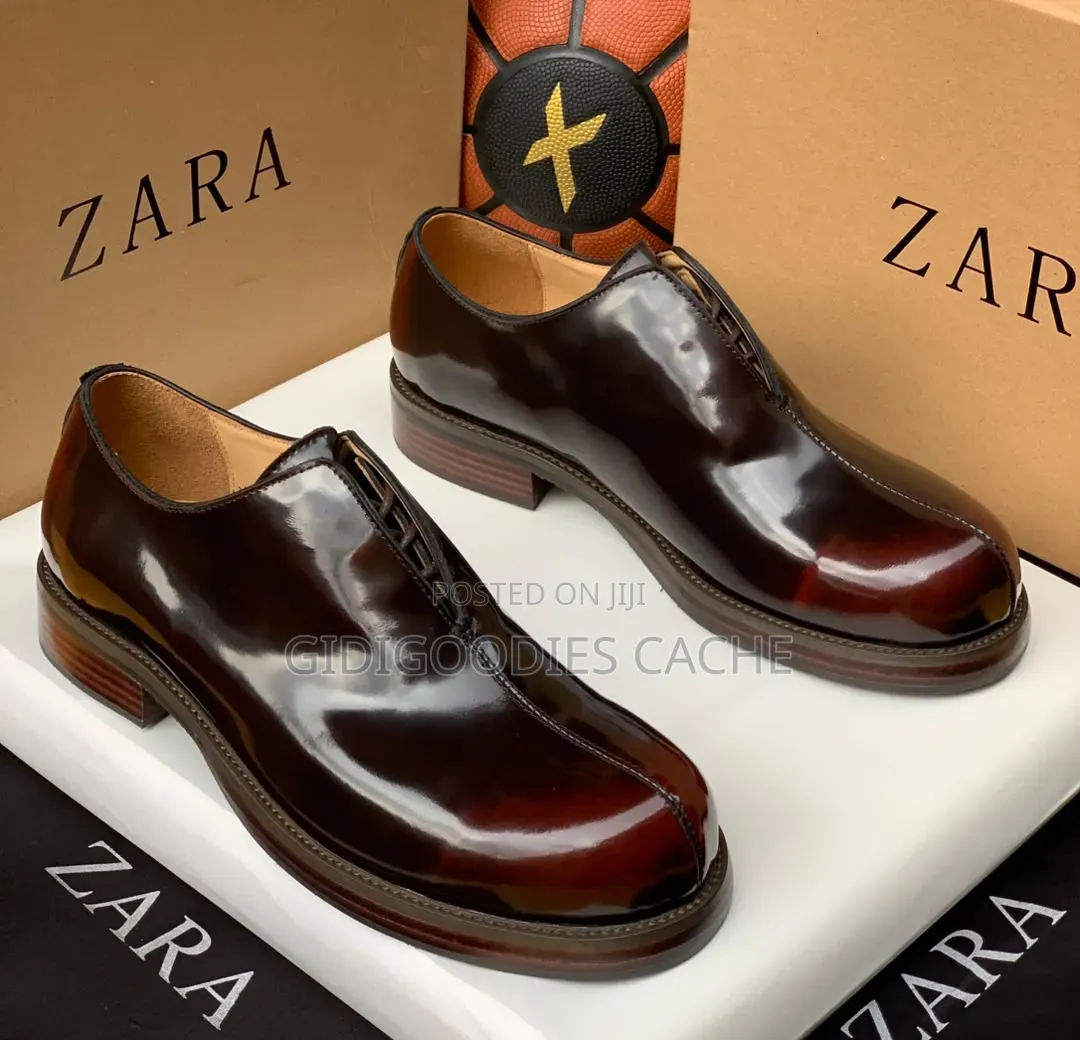 ZARA High-Shine Patent Slip-on Formal Shoes