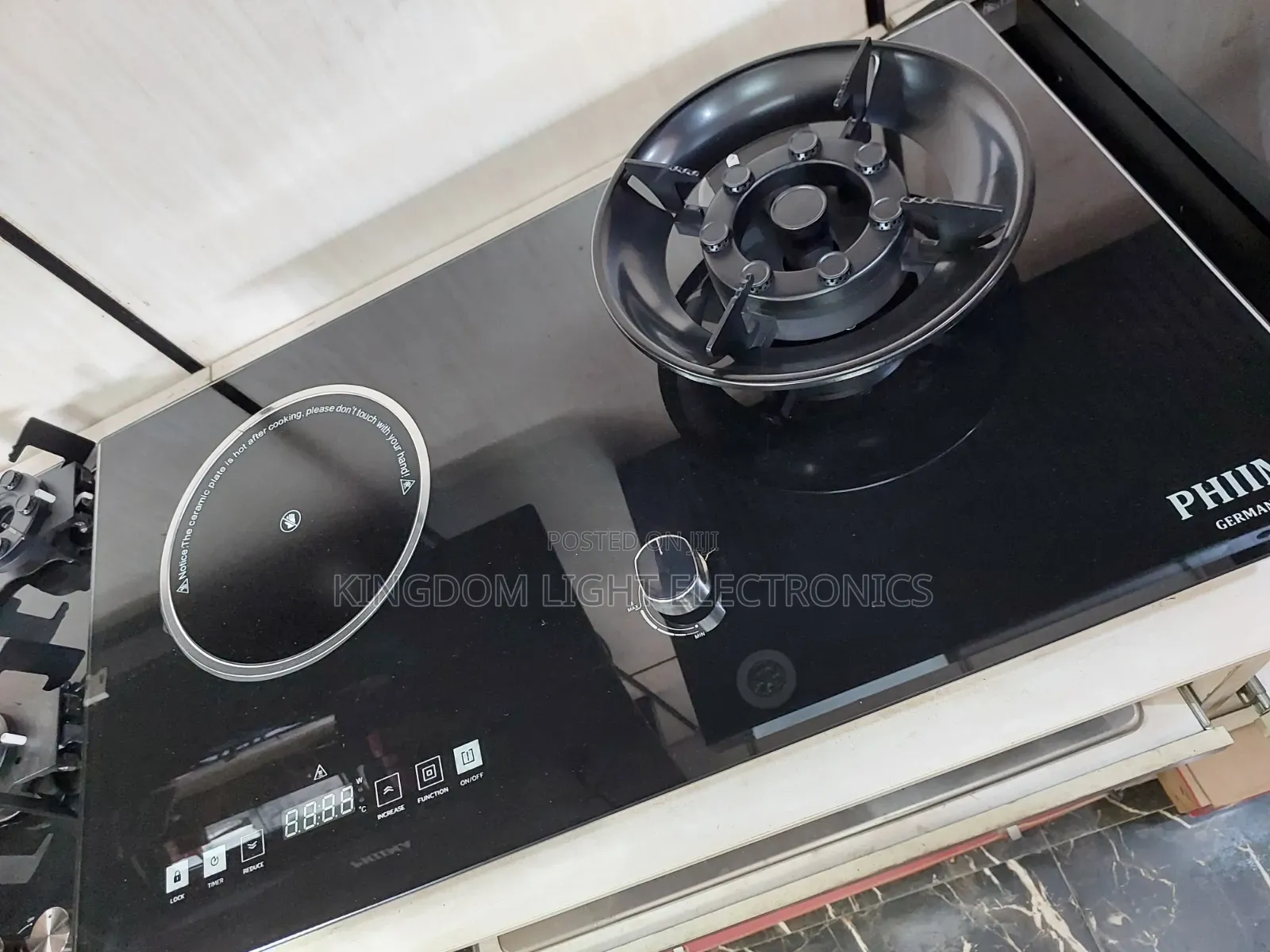 Phima Flip-Up 1 Gas 1 Electric Inbuilt Gas Cooker 60x80cm