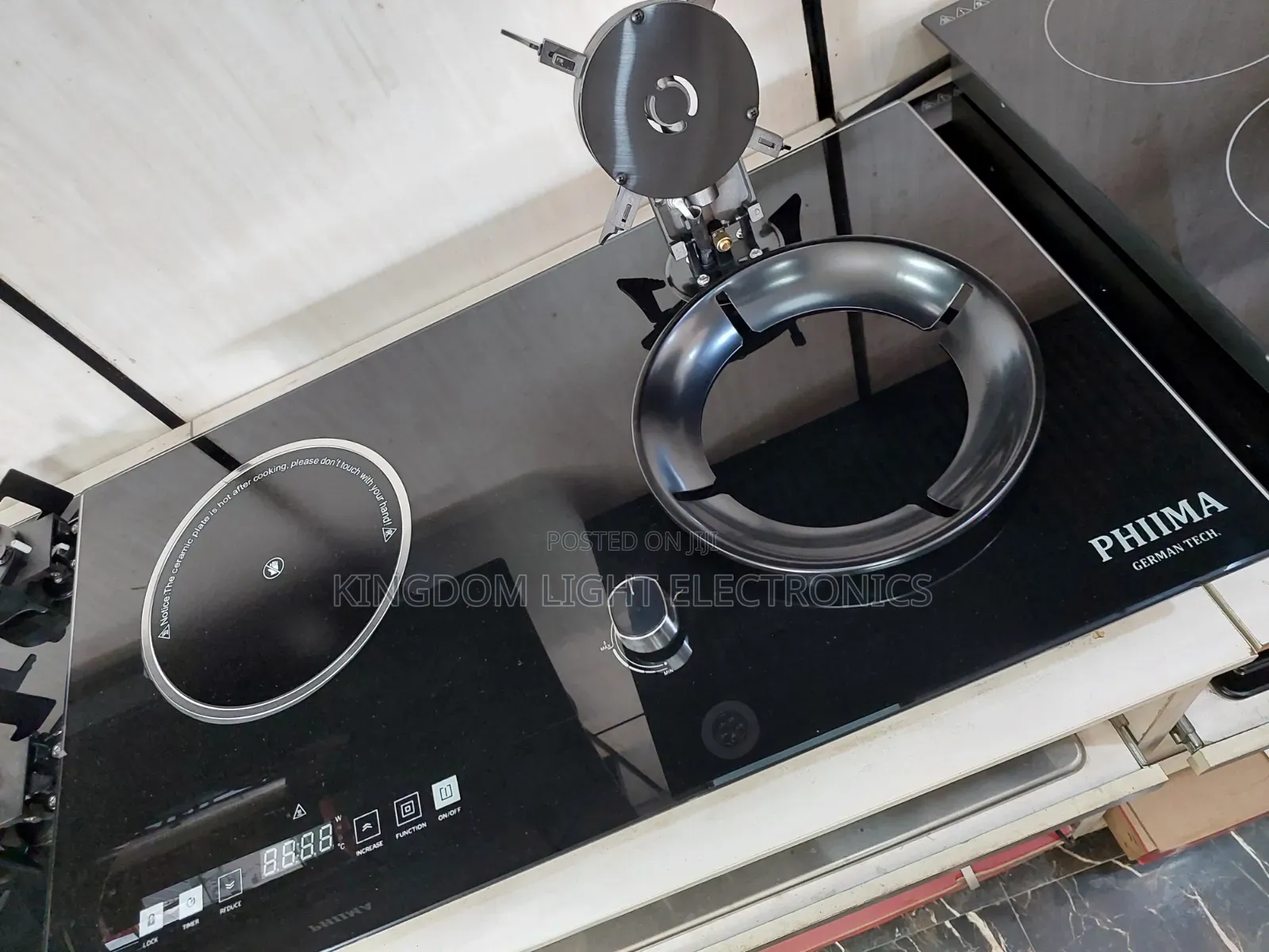 Phima Flip-Up 1 Gas 1 Electric Inbuilt Gas Cooker 60x80cm