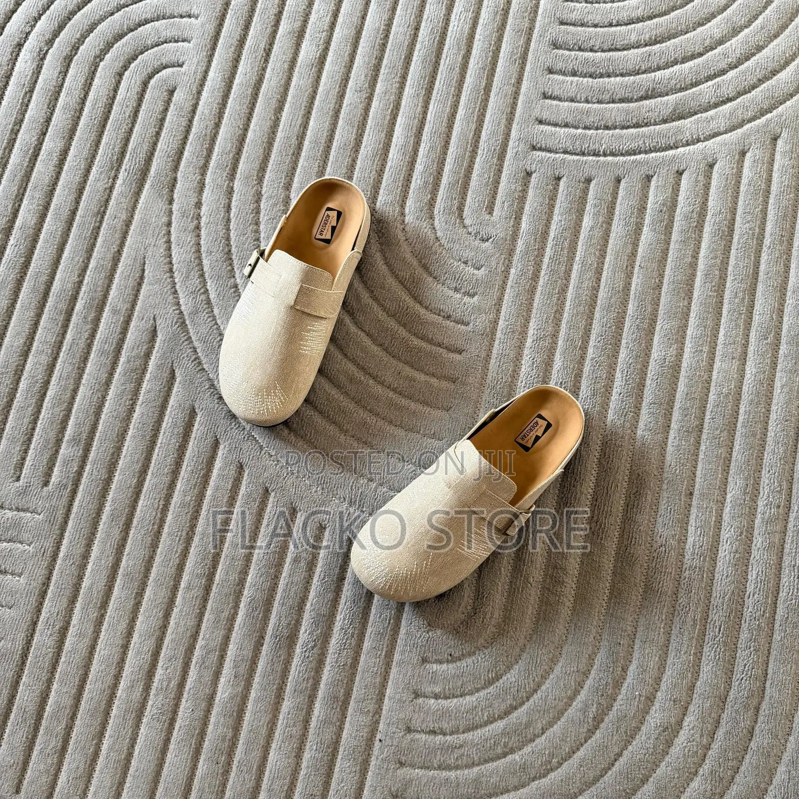 Premium Stictch Denim Birkenstock Style Mules