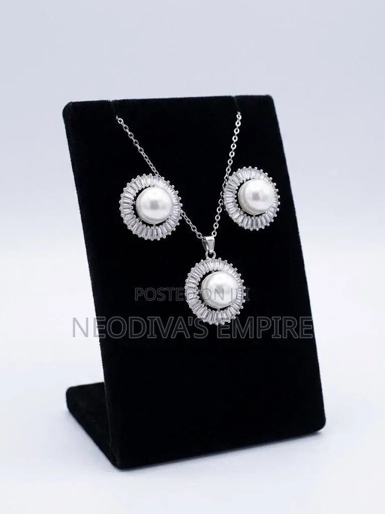 Zirconia Necklace and Earrings Set