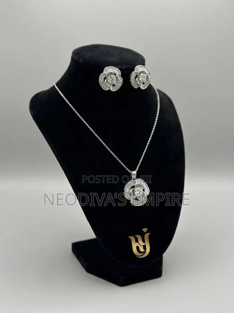 Zirconia Necklace and Earrings Set