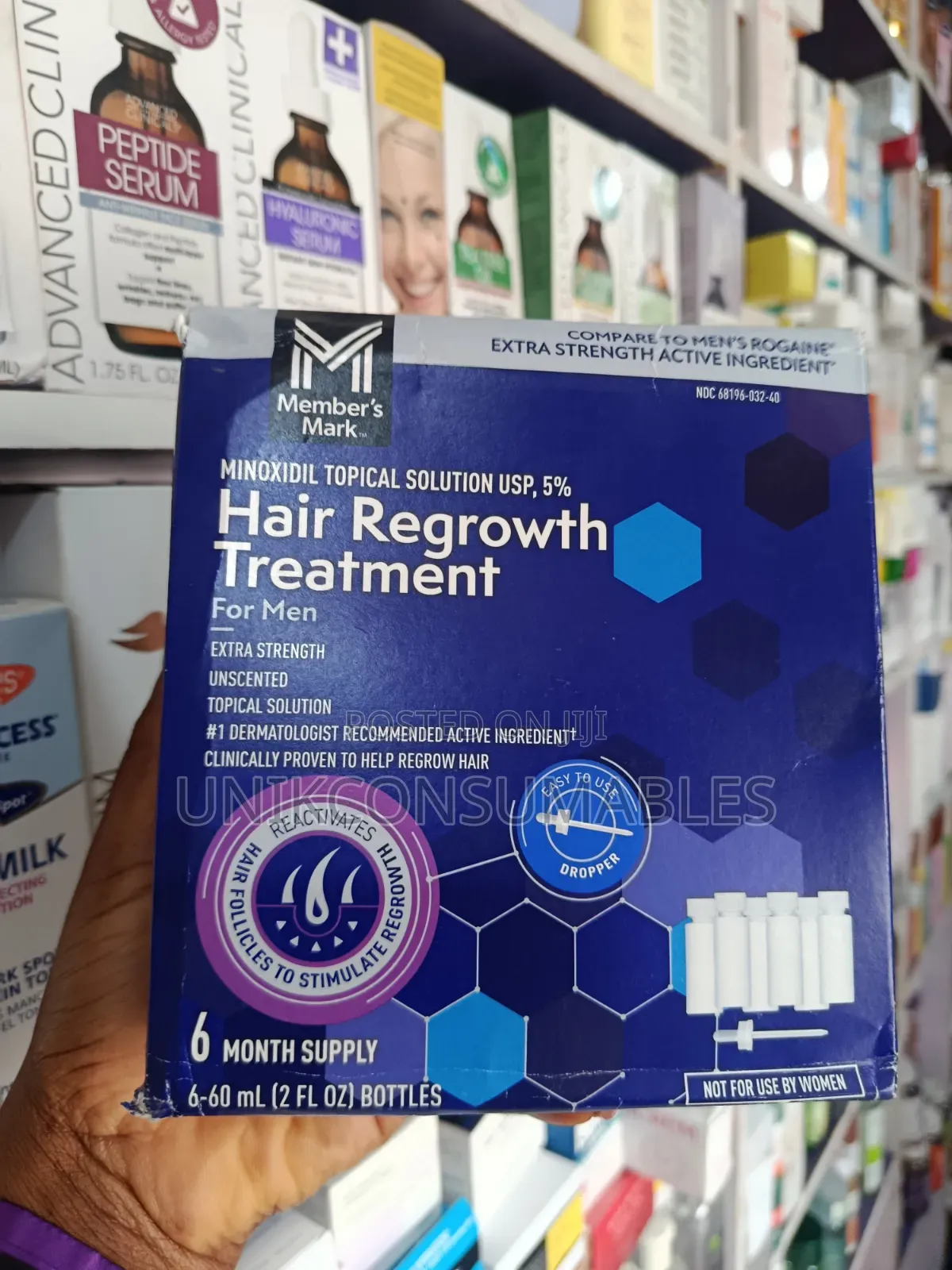 Minoxidil Topical Solution USP,5% Hair Regrowth Treatment for Men 60ml