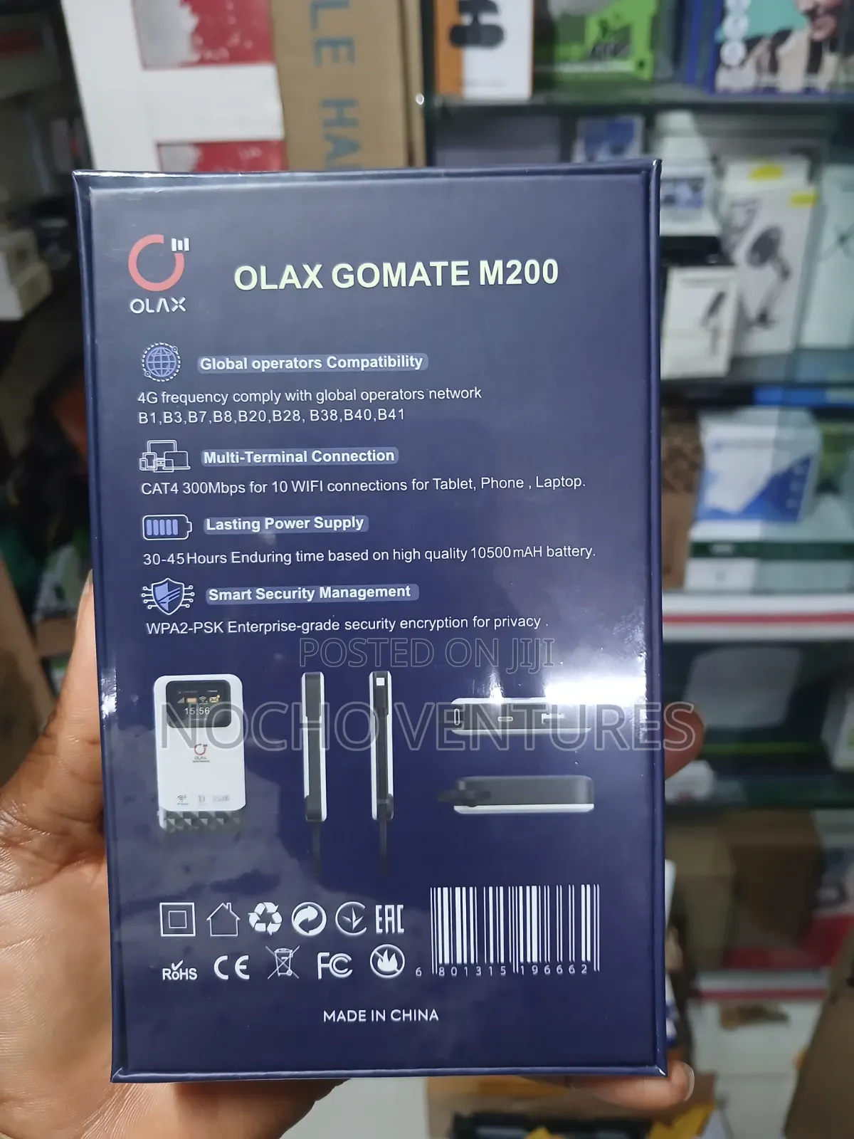 Olax M200 2 in 1 4GLTE Mifi and Power Bank 10500mah Battery