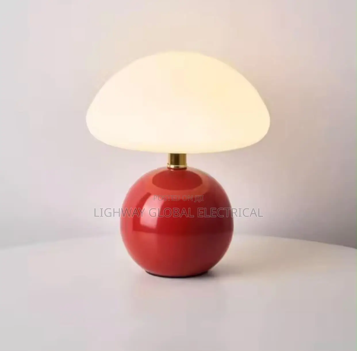 Red Stromatolite Moon Desk Mood Decorative Bedside Tablr Lamp