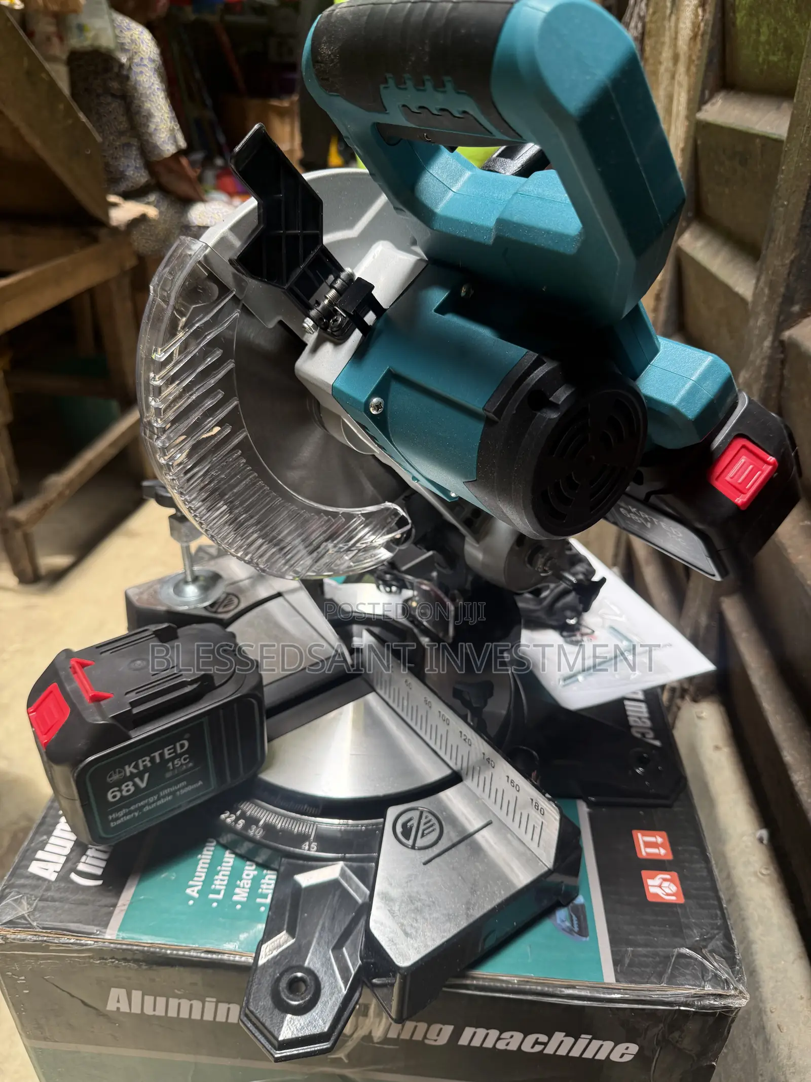 KRTED Cordless Miter Saw With Battery and Charger 210mm