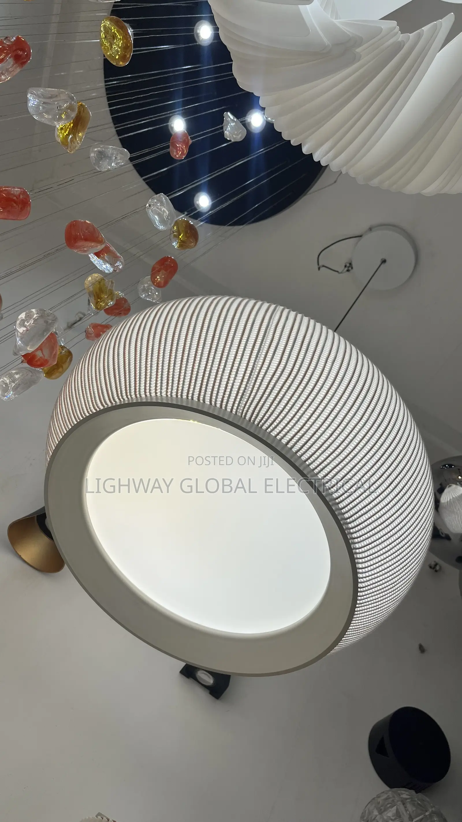 Japanese Knitted Fabric Cocoon Led Chandelier