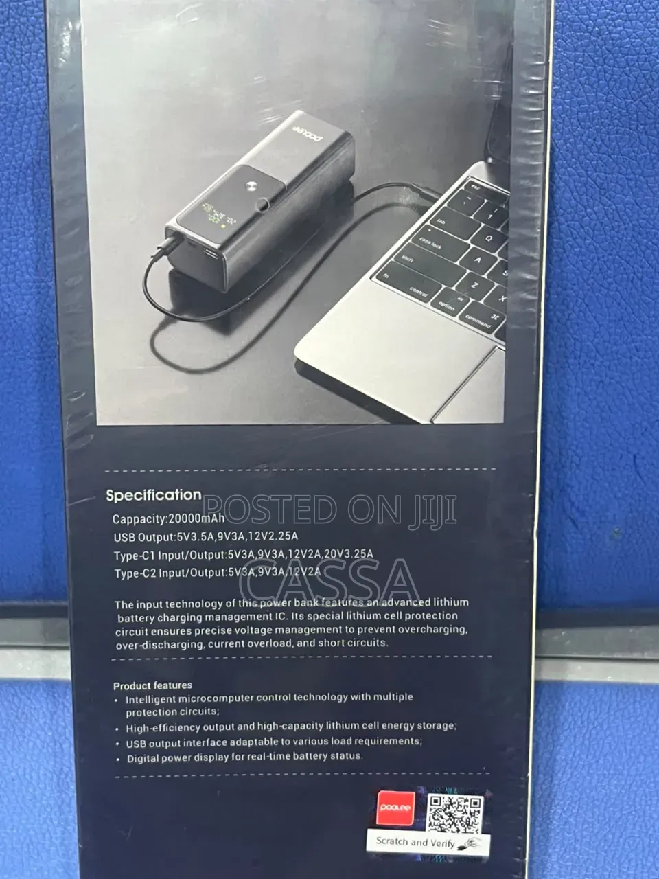 Original Poolee 20,000mAh PowerPod 65W Super Fast Power Bank Laptops
