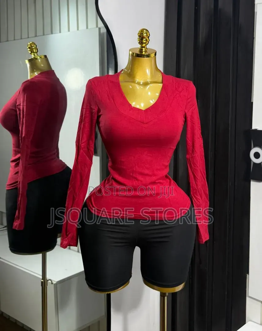 New Trend Bold v- Neck Longsleve Top