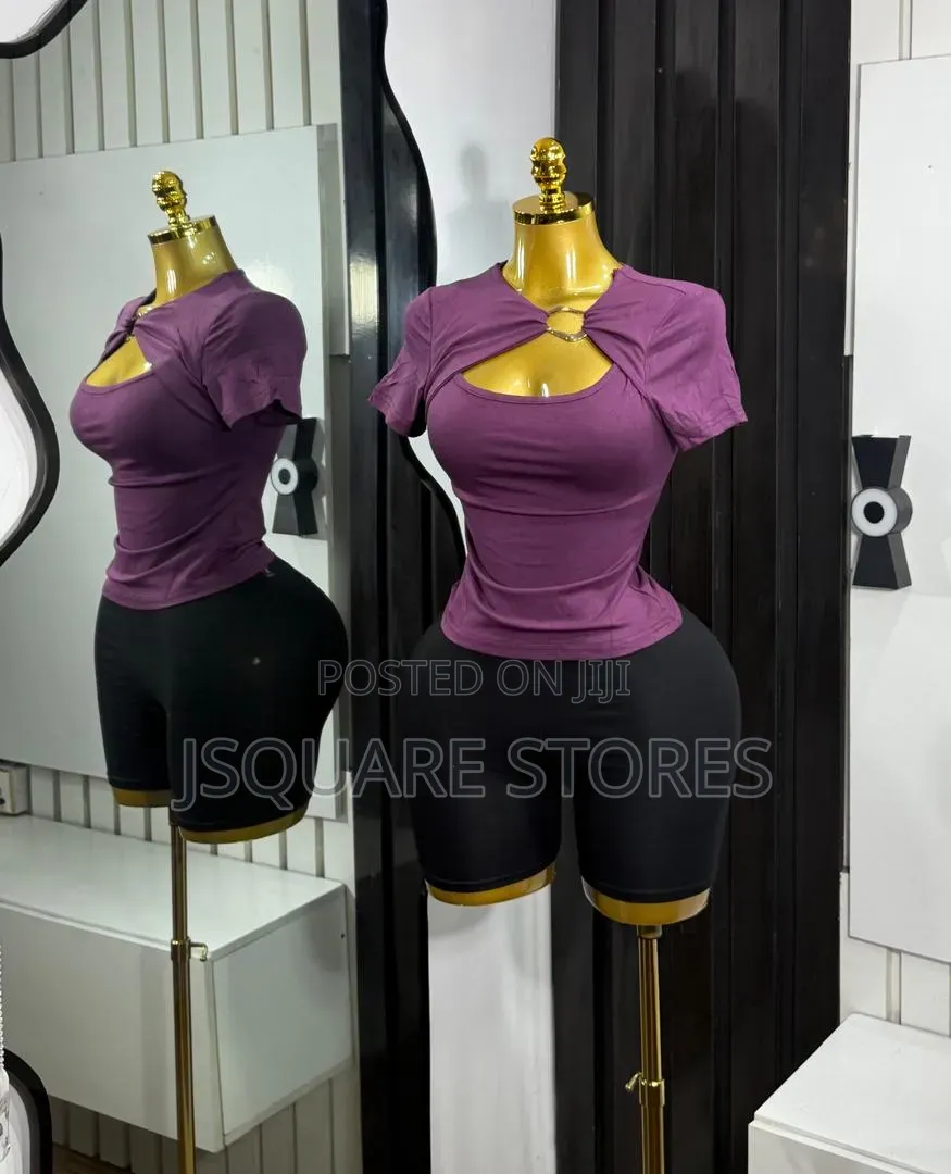 New Trend Open Chest Brooch Ladies Top