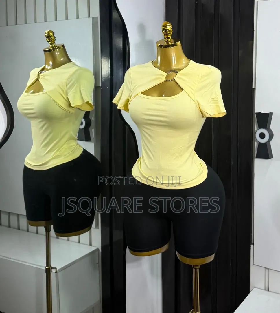 New Trend Open Chest Brooch Ladies Top