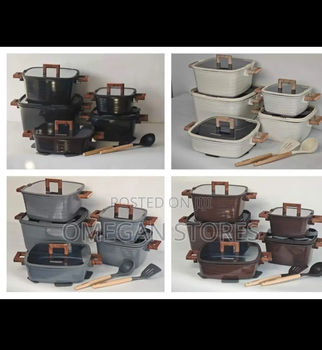 15pcs DONNOR Square Cookware Set