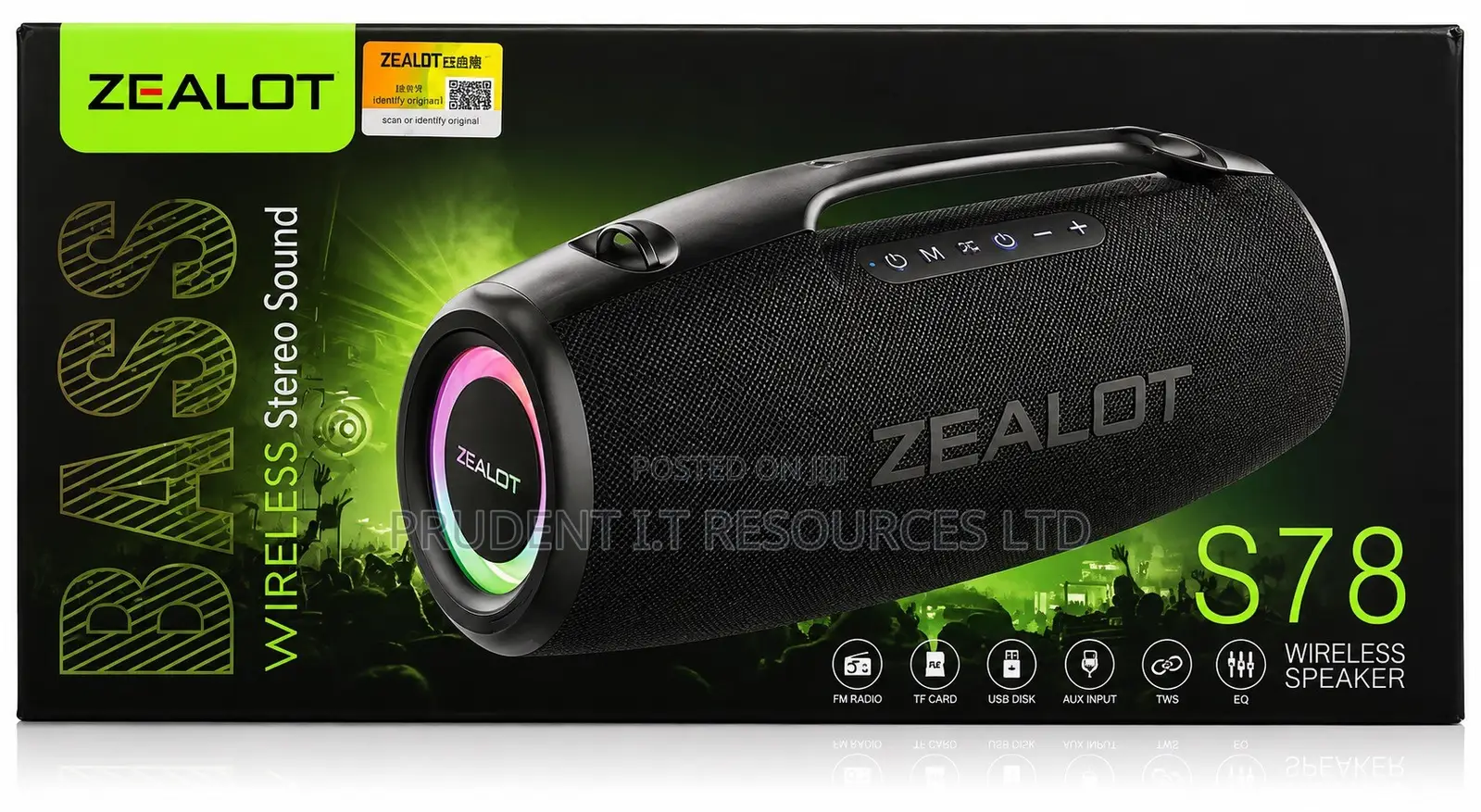 ZEALOT S78 Wireless Bluetooth Speaker 100W Waterproof