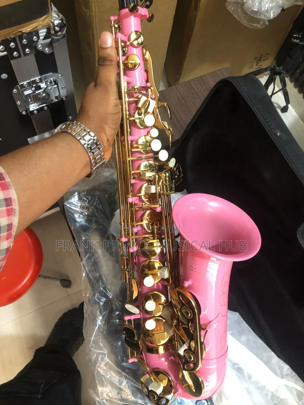 Pink Gold Alto Saxophone With Case