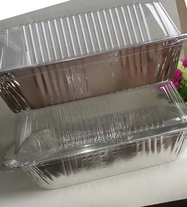 4 Litres Foil Tray With Transparent Dome Lid - A Pack of 10 Pieces
