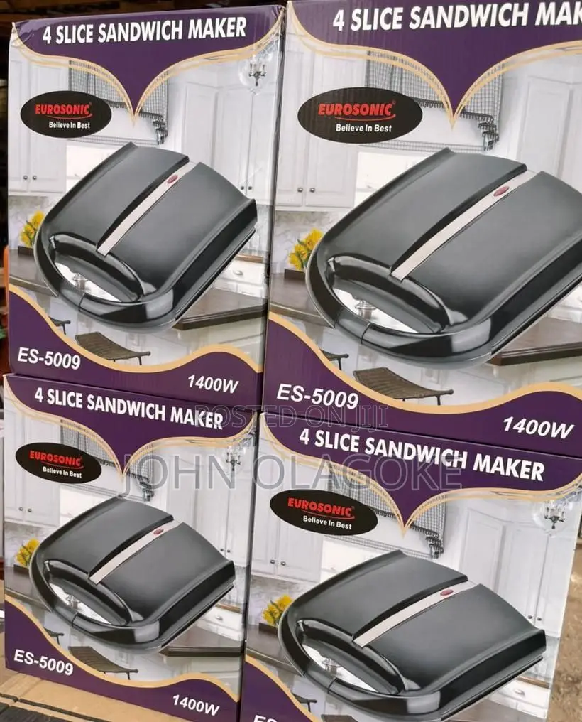 Eurosonic 4 Slice Sandwich Bread Toaster Es-5009