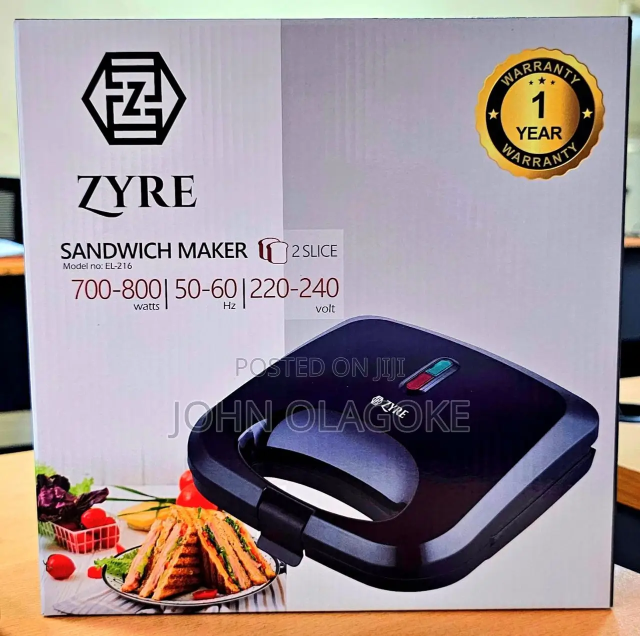 Zyre 2Face Bread Toaster Sandwich Maker