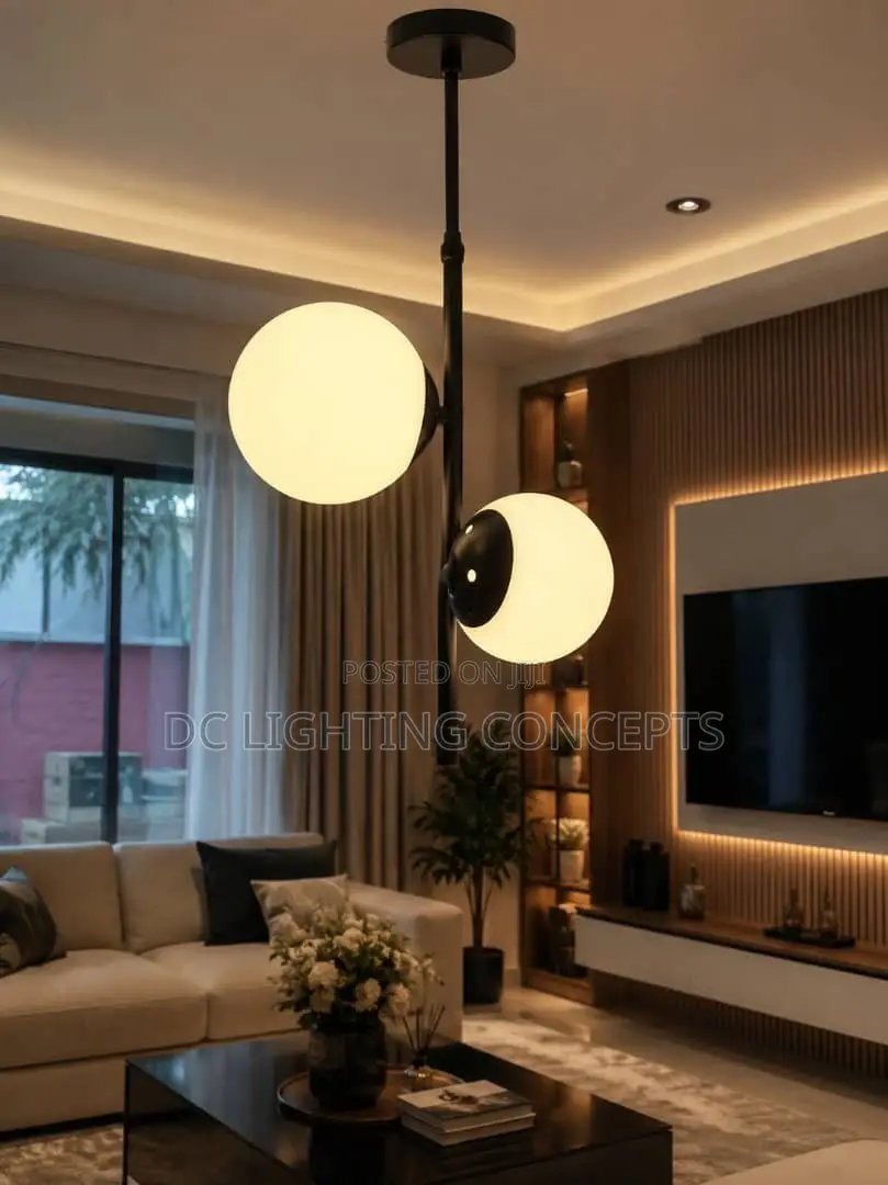Modern Contemporary Frosted Glass Pendant Light.
