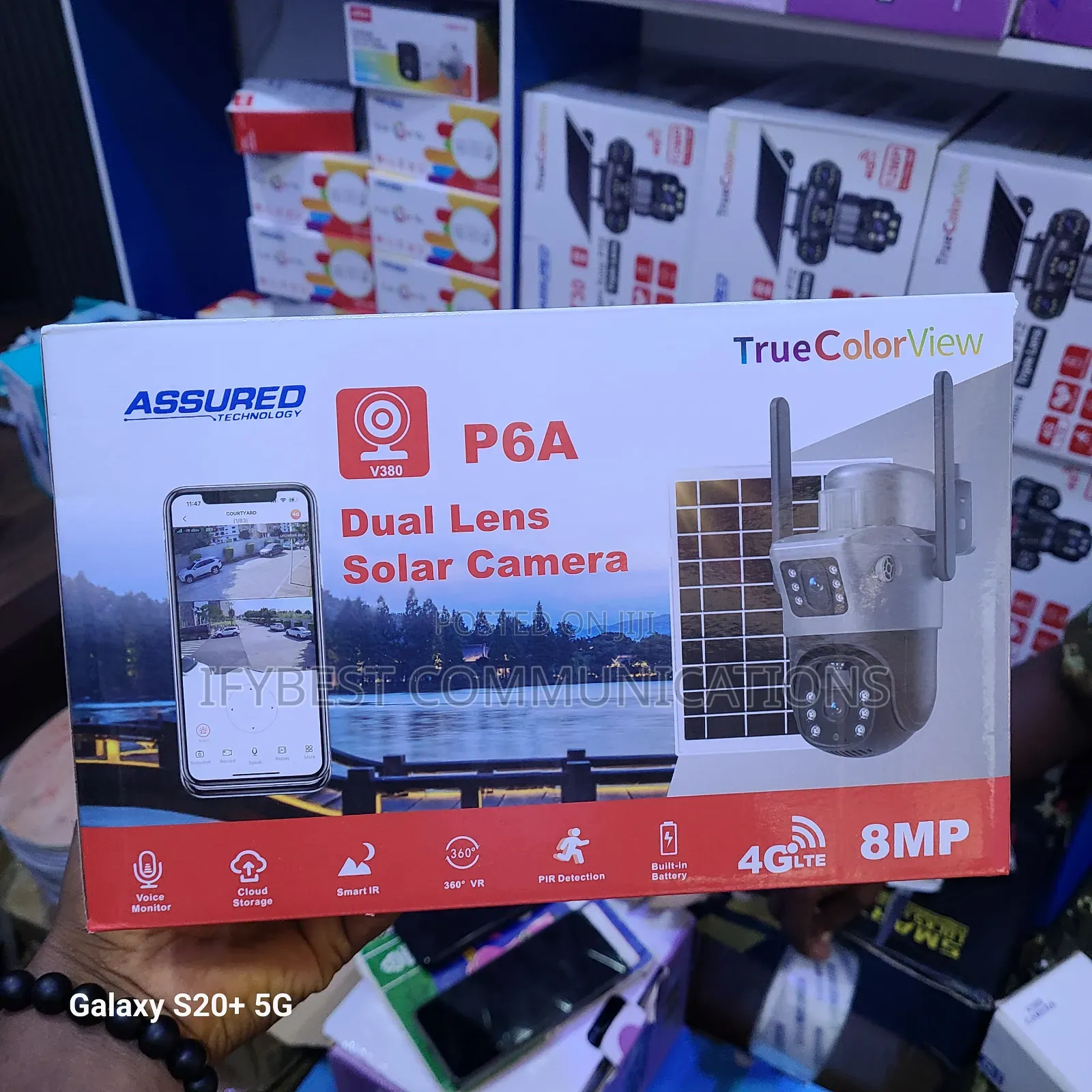 V380 Dual Lens Solar CCTV Camera