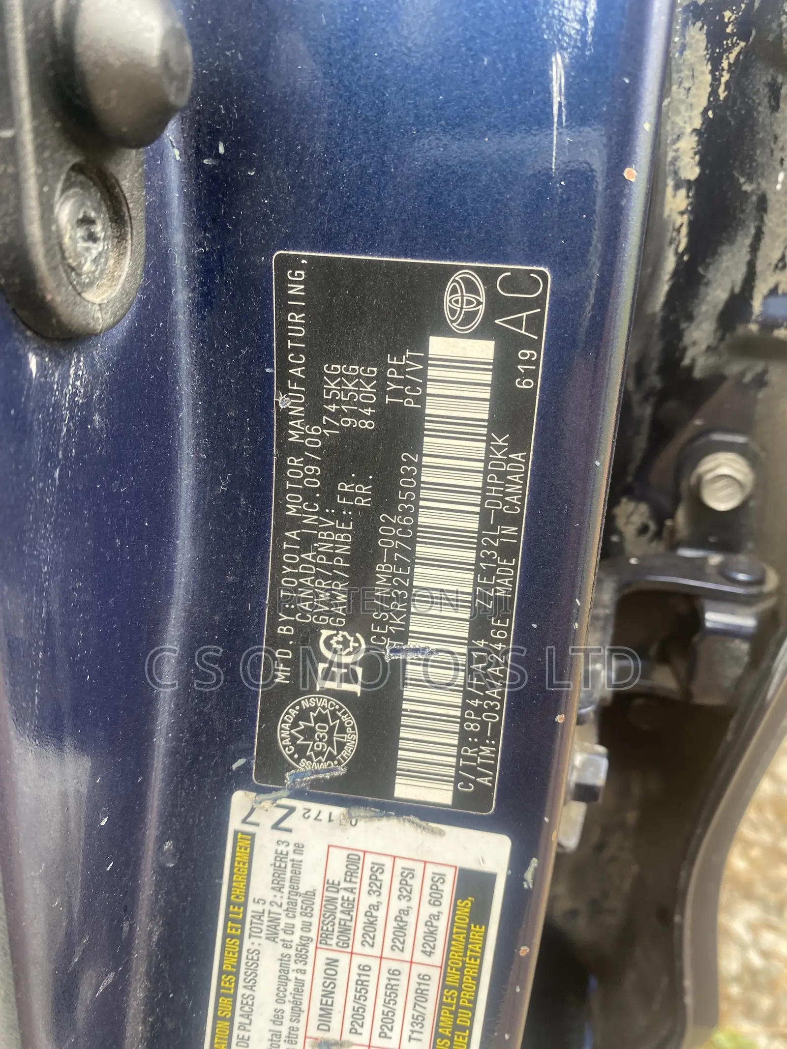Toyota Matrix 2007 Blue