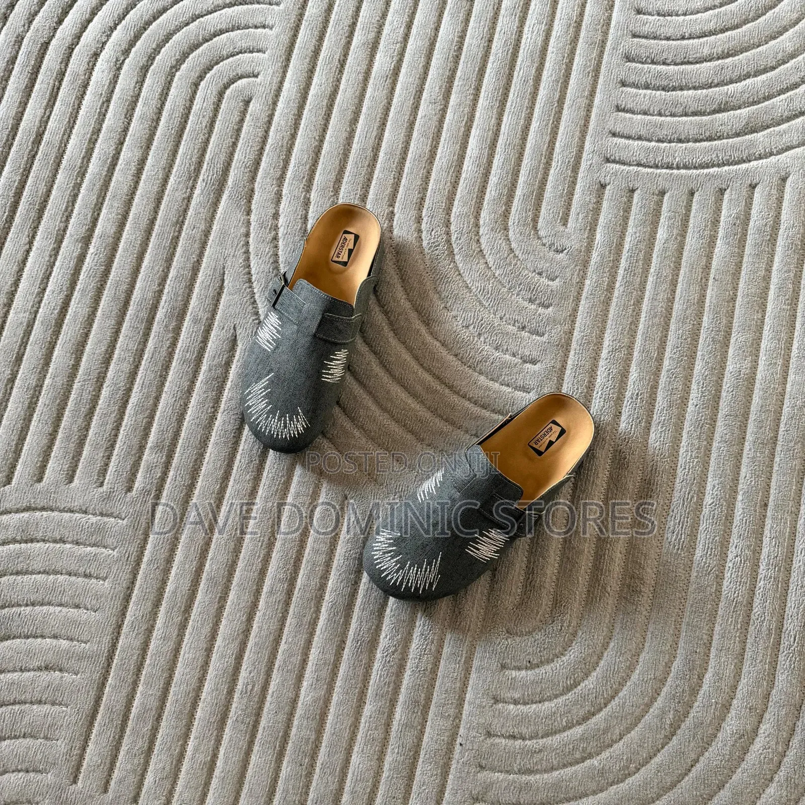 Stitched Denim Birkenstock Style Mules/Clogs in 3 Colors
