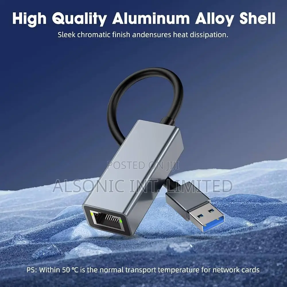 USB 3.0 to RJ45 Ethernet Adapter True Gigabit 10/100/1000Mbps