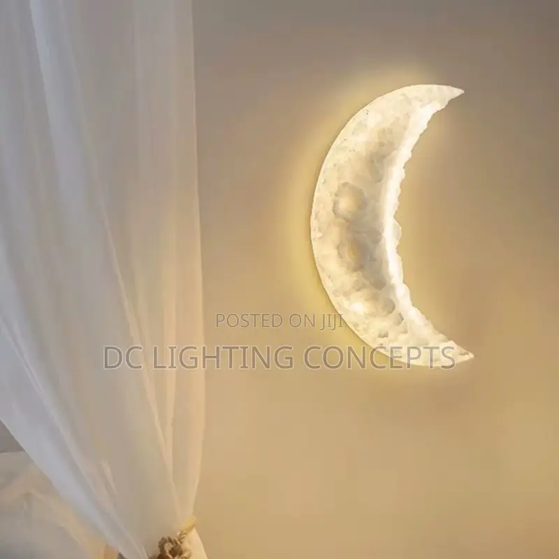 Modern Luxury Moon Crescent Lunar Led Wall Light for Living Room.