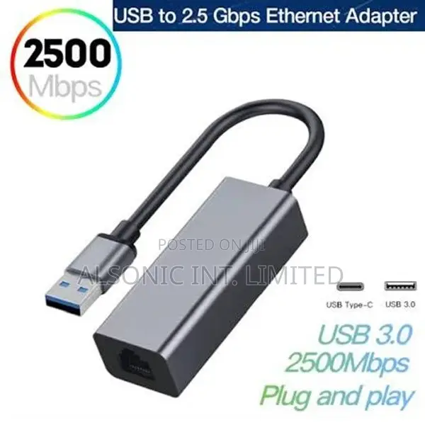 USB 3.0 to RJ45 Ethernet Adapter True Gigabit 10/100/1000Mbps