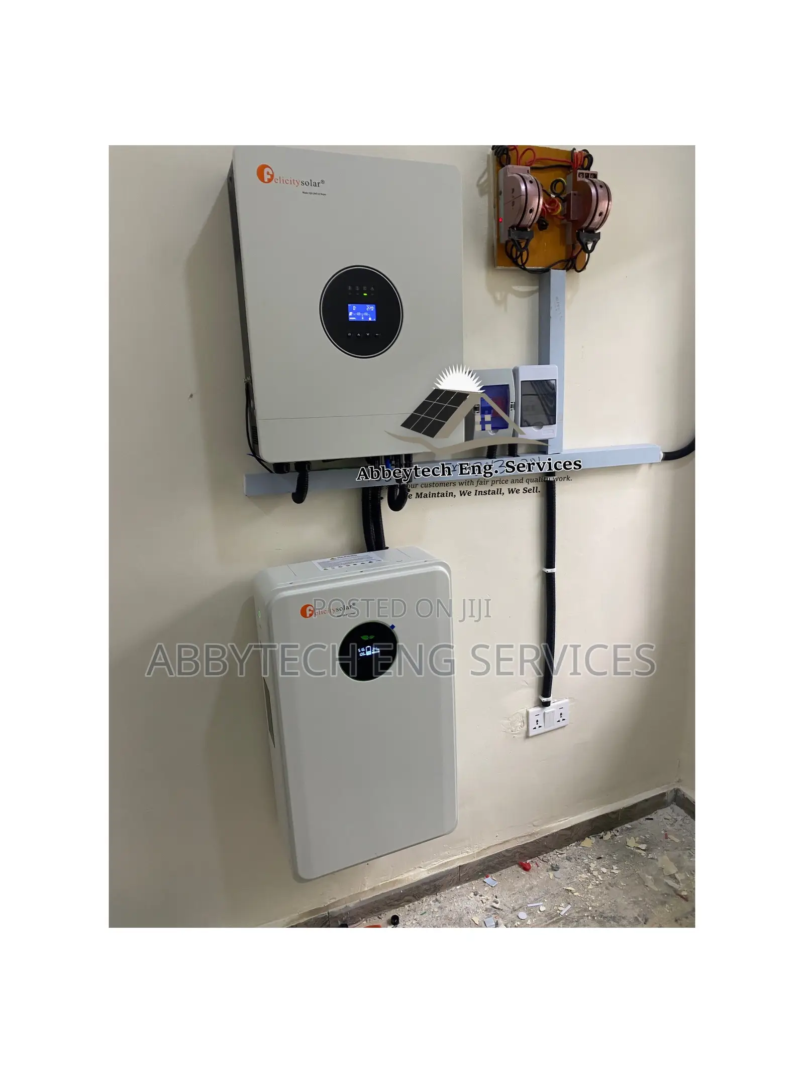 15kwh Lithium Battery || 6kva Inverter Complete Solar Installation
