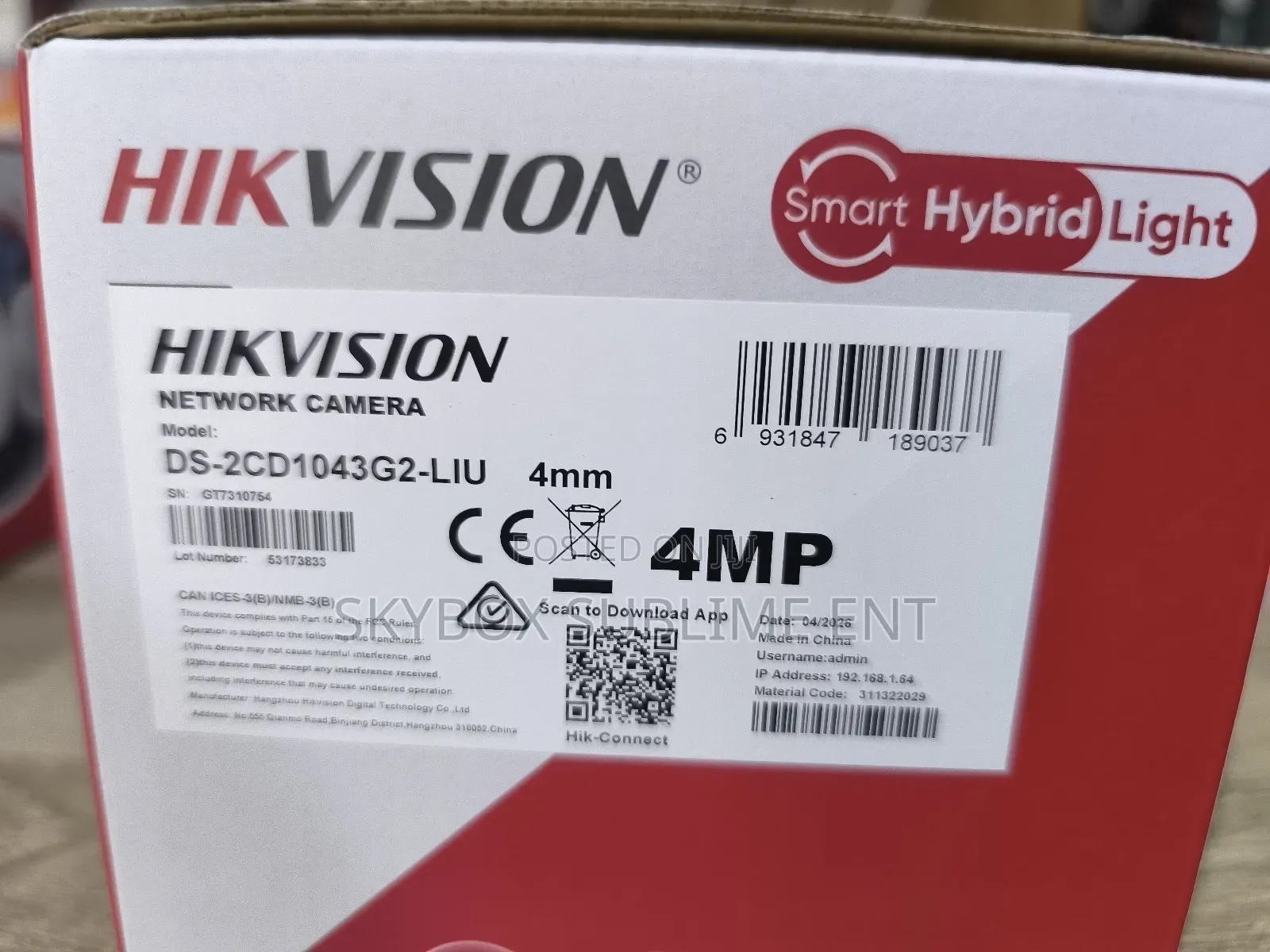 Hikvision Ds-2cd1043g2-Liu 4mp Smart Light Ip Camera