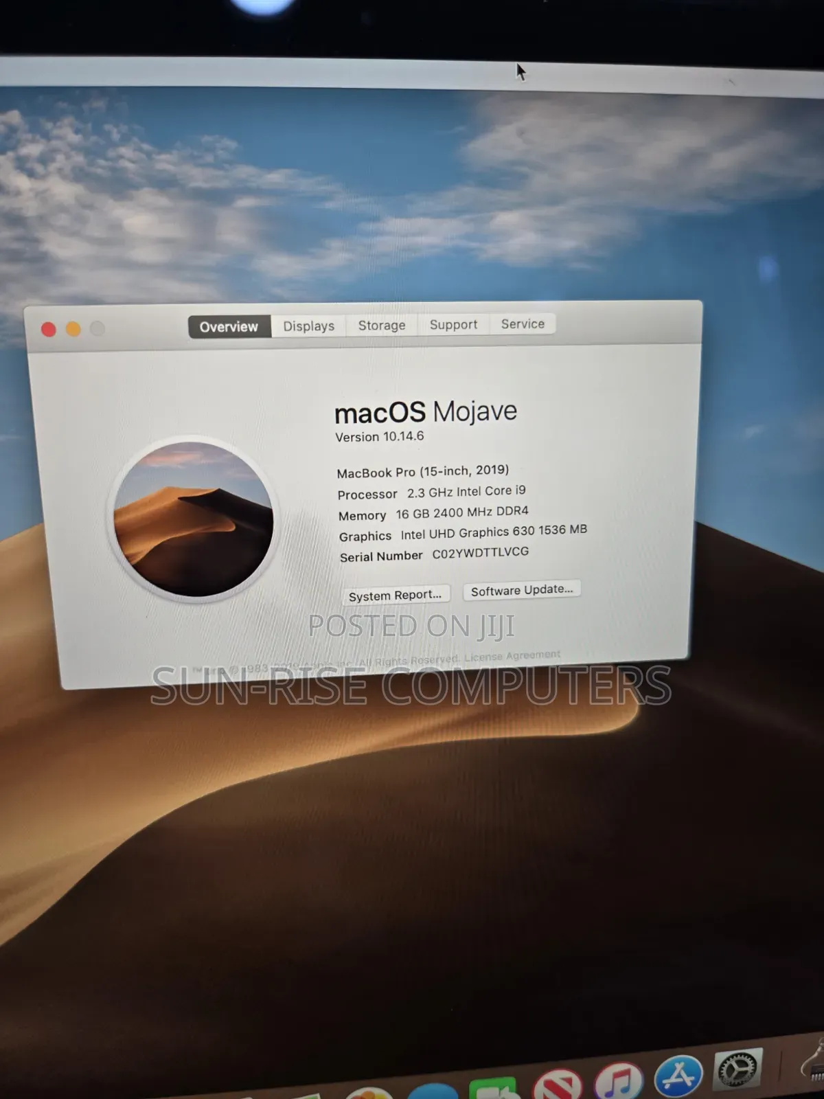 Laptop Apple MacBook Pro 2019 16GB Intel Core i9 SSD 512GB