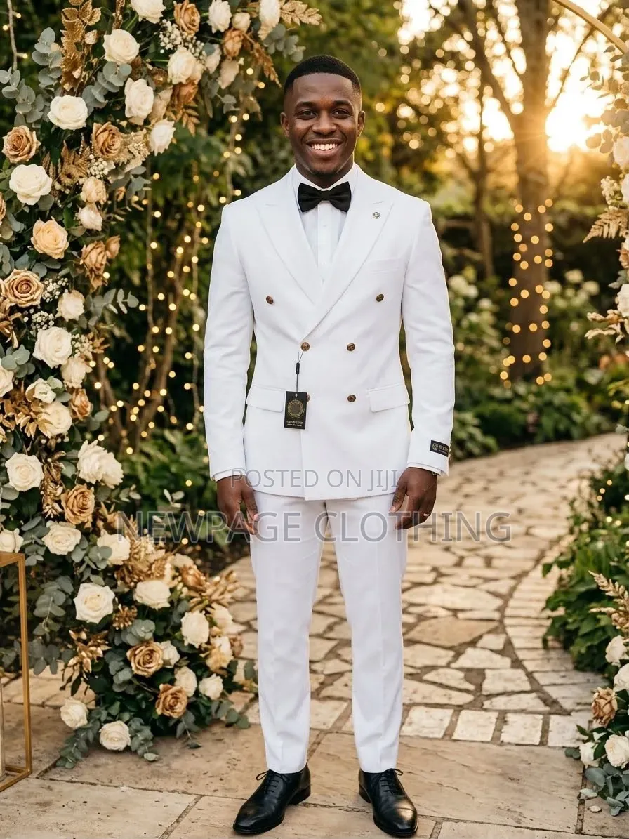 White Double-Breasted Blazer – Pure Class Only